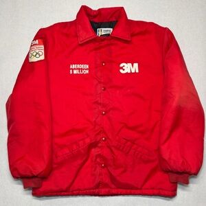 Vintage 1988 Olympics 3M Thinsulate Jacket Red Size Medium Aberdeen 5 Million
